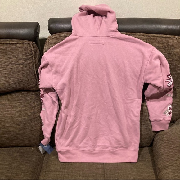Abercrombie Kids Girls' Embroidered Pull-On Hoodie - Mauve/Orchid Size 15/16 - Picture 2 of 4